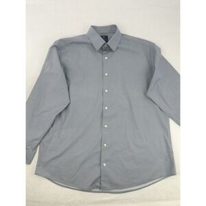 Ben Sherman Long Sleeve Button Up Shirt Tailored Slim Fit Gray Men's XL